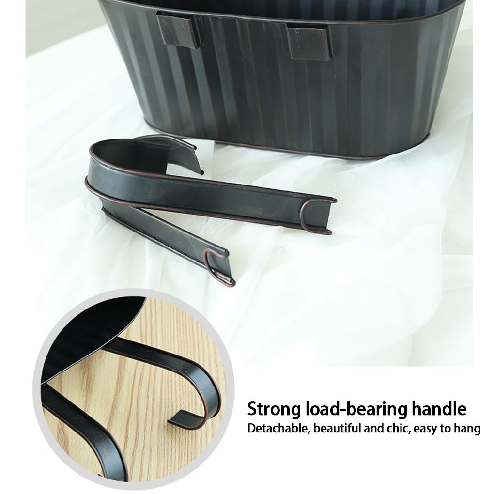 Hanging Iron Flowerpot With Detachable Hooks Easy To Install Anywhere Detachable Handle Flowerpot