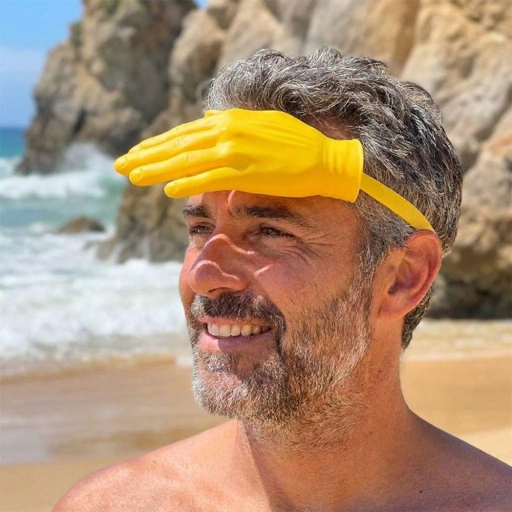 Funny Hand Shaped Visor UV Protection Palm Visor Headband Sun Protection Cap  Travel Vacation