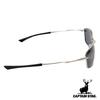 Captain Stag Polarized Sunglasses with Sunglasses Stainless Men's Case, Steel, Smoke, CSP-001-2-EH-72