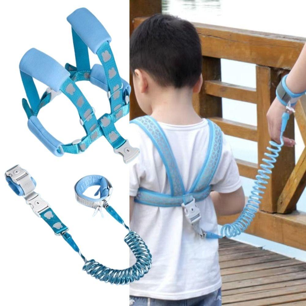 2in1 Child Anti Lost Wrist Link Reflective Toddler Harness Leashes  Outdoor Activities