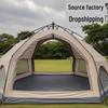 Автоматическая переносная шестиугольная палатка на 5-8 человек - двухслойная палатка для кемпинга на открытом воздухе
