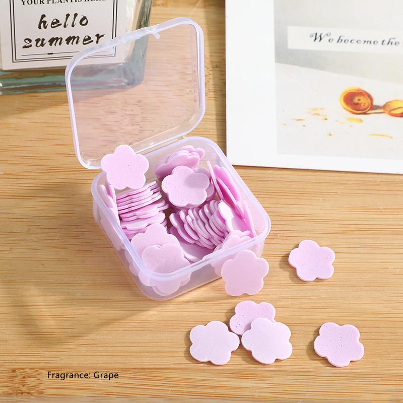 Мыло-лепесток, бумажное дорожное портативное одноразовое мыло для рук, таблетка, детское мыло для рук, бумажное, мыло для мытья на открытом воздухе в форме цветка