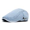 Men Denim Forward Cap Women's Spring Summer Cap Beret British Newsboy Cap