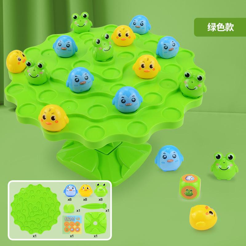 Детский настольный балансир в виде дерева с животными, музыкальный, пазл, для досуга, соревнований и интерактивных игр