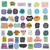 50 Inspirational and Encouraging English Stickers Personalized Decorative Suitcase Notebook Waterproof No Repeat Stickers