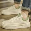 Белая мужская обувь летняя легкая дышащая повседневная обувь для скейтборда мужская белая обувь противоскользящая толстая подошва универсальная спортивная обувь