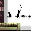 Супер Предложение Наклейки на Стену Кошки Бабочки Наклейки на Стену Художественные Наклейки Фреска Обои Декор Дом KTY