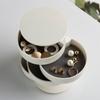 Box Ring Holder Compartment Dust-proof Rotate Jewelry Boxes Storage Case Ring Box Earring Storage