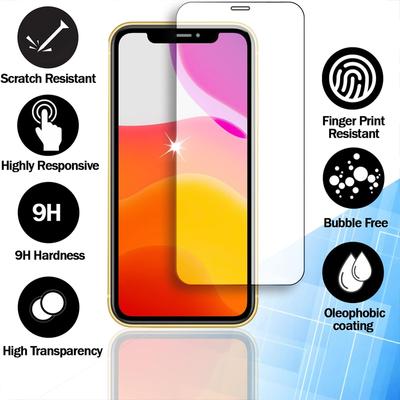 5 шт. закаленное стекло для iPhone 11 12 13 14 15 16 Pro Max мини-защита экрана для iPhone XR X XS MAX 7 8 Plus SE защитное стекло