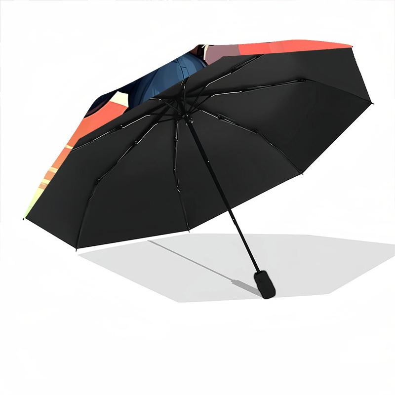 1pc Captain America, Shield Automatic Folding Umbrella - Sturdy 8-Rib Polyester Canopy,Sun-Defying Travel Companion yy251023142