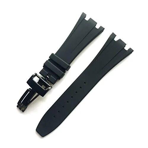 Silicone Watch Band for AP Royal Oak Offshore Series 15710 26470 Folding Buckle Rubber Strap 28mm