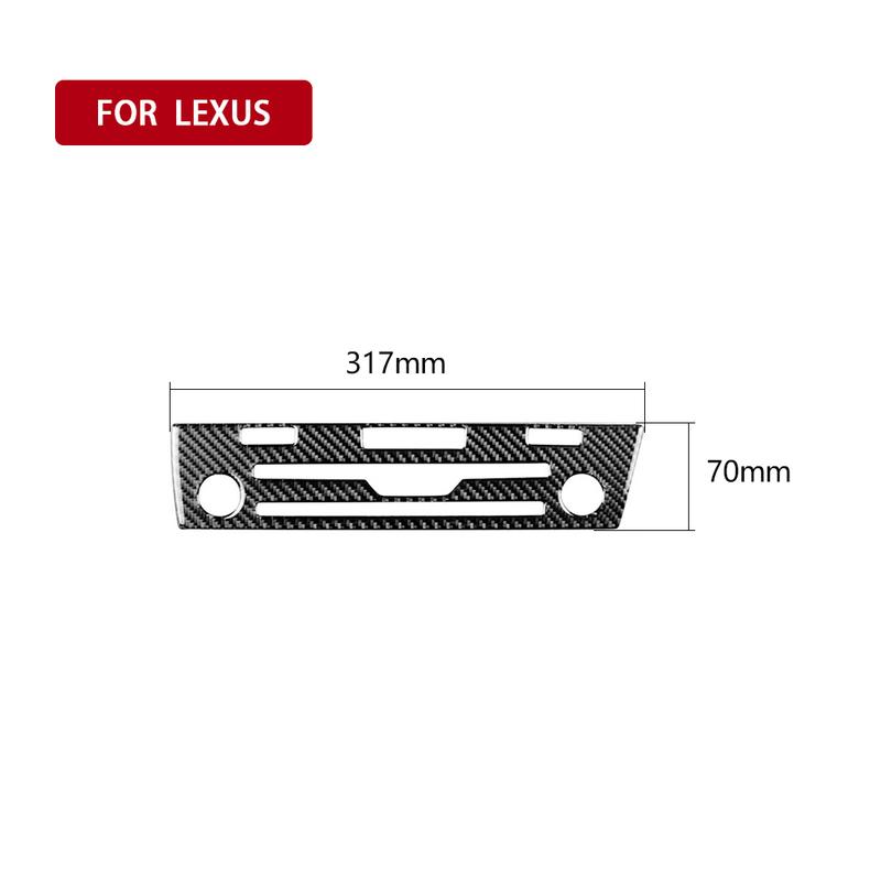 For Lexus RX 300 350H 450H 2016- Car accessories Carbon Fiber CD Panel Decorative Cover Trim Auto Interior Car Sticker