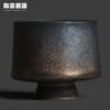 2pc/lot Kiln Fambe Blackened Gold High-foot Teacup Vintage Tea Bowl Cute Cup Tea-tasting Personal Cup Chazhan Master Cups Tea