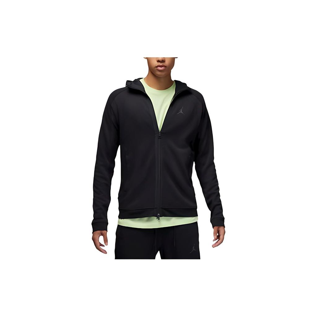 Jordan Solid Logo Zip-Up Casual Hooded Jacket Men Outerwear Black DV9783-010