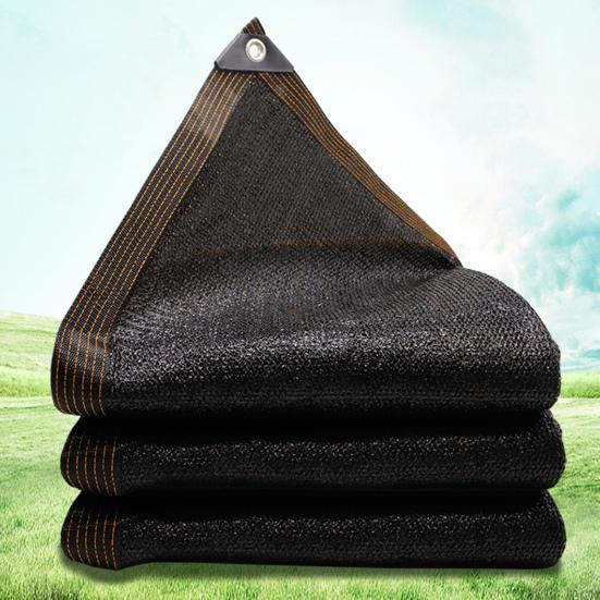Black Shade Cloth with Grommets Thick Heat Insulation Outdoor Garden Greenhouse Balcony Patio Pergola Plants Flower Sunblock Shading Mesh Netting