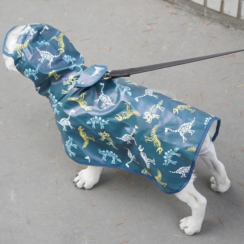 Pet Raincoat Small Dogs Waterproof Hooded Coat With Belly Protection French Bulldog Bichon Dachshund