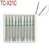 10 шт., стоматологические алмазные боры, полировальные, сглаживающие, отбеливающие, грубые, FG, высота 1,6 мм, наконечник TC-X21C