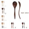 Scoop Hand-made Tableware Black Walnut Soup Spoon Wooden Spoon Kitchen Tool Cooking Utensil