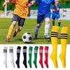 1 Pair Mid-length Socks Striped Anti-slip High Elasticity Sweat Absorption Football Cheerleader Stockings Children Knee Socks Sports School Play Socks