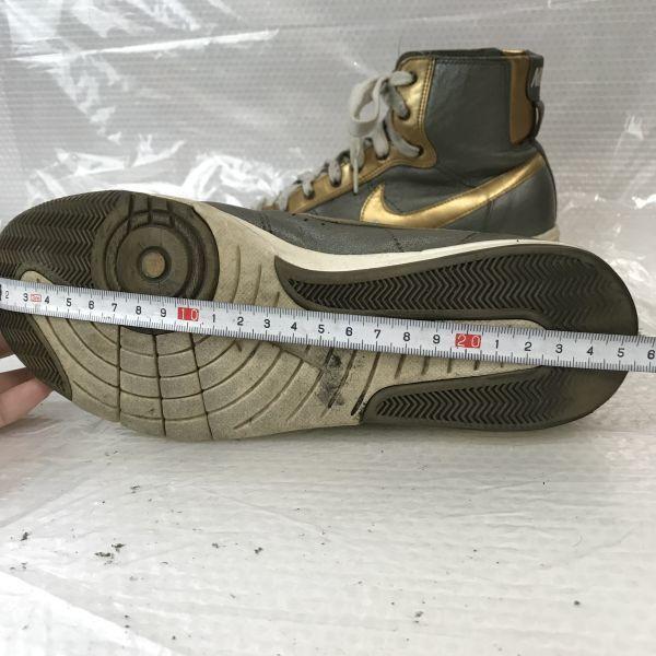 Nike Кроссовки Blazer MID с высоким верхом Серебристо-золотистые Размер 23,5 см(ИСПОЛЬЗОВАЛ)