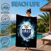 Пляжное полотенце с эмблемой Edmonton Oilers, супермягкое из микрофибры, идеальный подарок для нее/него, на день рождения, для бассейна, пляжа, путешествий, декор для пляжной вечеринки