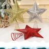 New Year 2025 Tree-Top Star Glitter Xmas Tree Ornament New Christmas Tree Topper