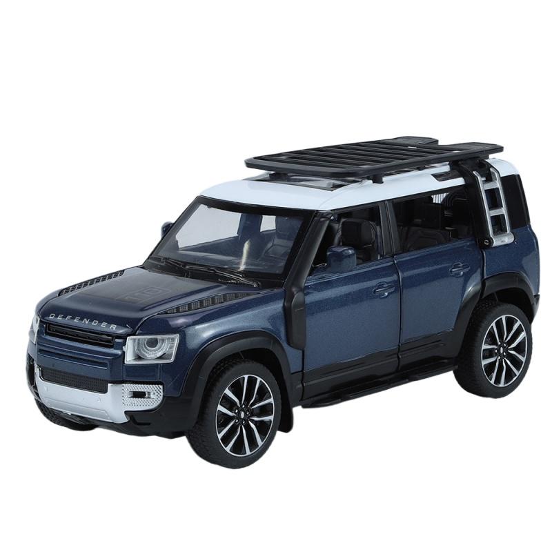 1/32 Range Rover Defender SUV Alloy Car Model Diecast Metal Toy Simulation Off-road Vehicles Model Sound and Light Toys Car Gift