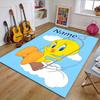 Custom Tweety Mat Personalized Name, Polyester Washable Indoor Entryway Rug, Gift for Christmas, Easter, Thanksgiving Day