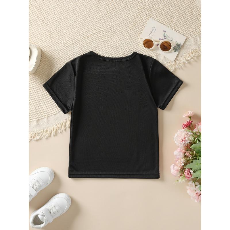 European Size Boys Round-neck Short-sleeved T-shirt with Unique English Patterns I'M NOT SPOILED MY GRANDMA JUST LOVES ME"