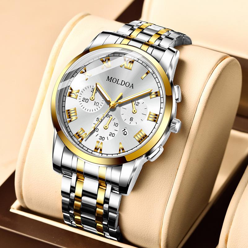 Men's Waterproof Quartz Watch Male Business Wristwatch Calendar Luminous Function Perfect For Daily Wear Outdoor Activities