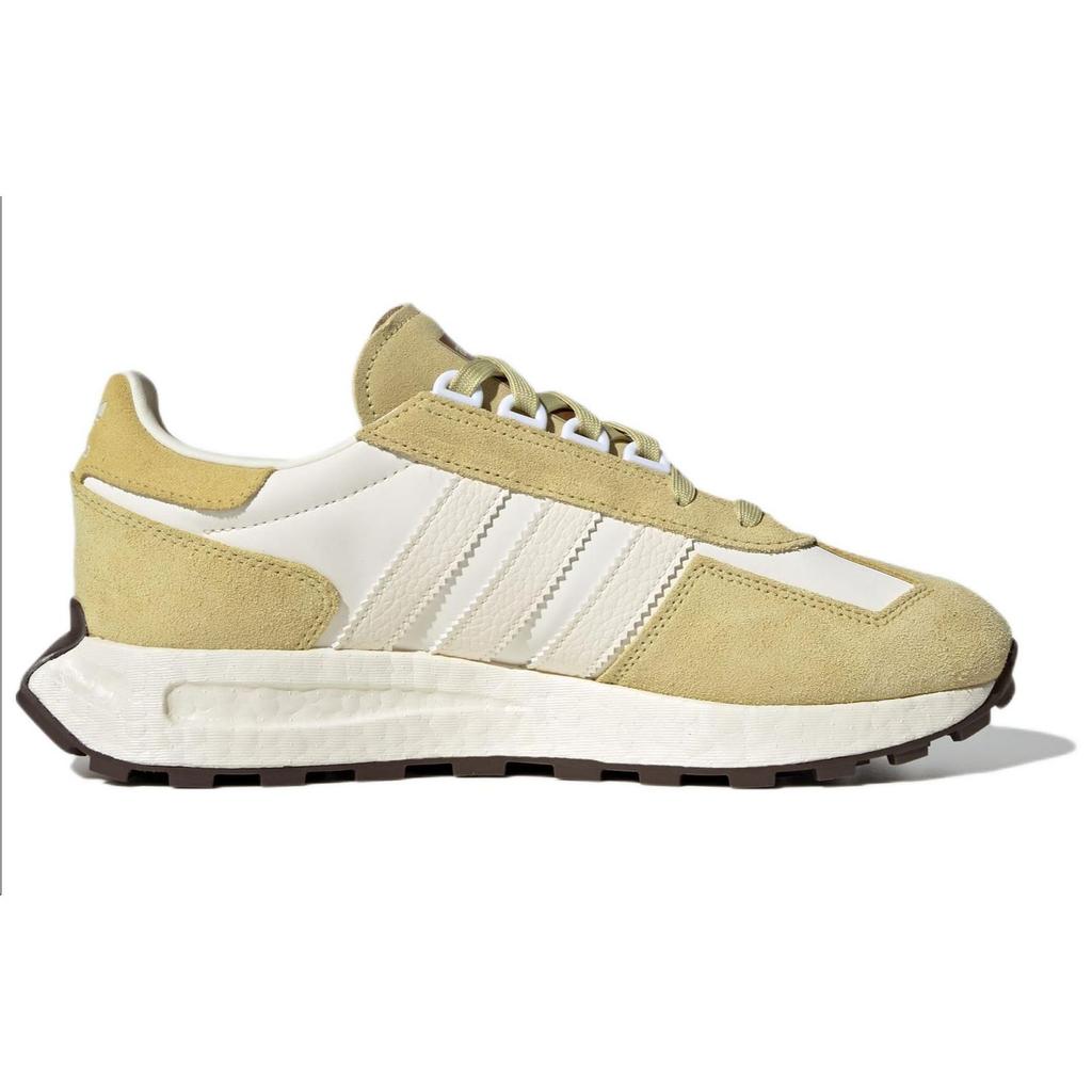 adidas Originals Retropy E5 Ткань Кожа Замша Повседневные Нескользящие Прочные Низкие Кроссовки для образа жизни Женские кроссовки Белый Желтый GY9919