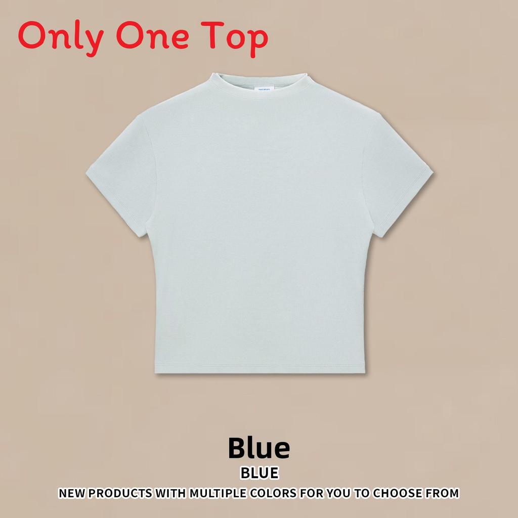 Streetwear Basic T Shirt With Small High Collar For Casual And Sports Use