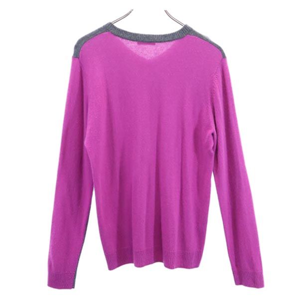 САН-ФРАНЦИСКО шерстяная смесь Свитер с длинным рукавом и V-образным вырезом M Серый трикотаж Женский Б/у