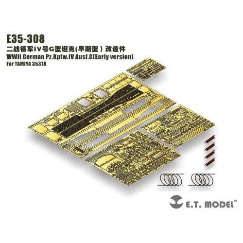 ET Model 1/35 Scale World War II German Army Panzer IV Ausf. G Early Production Detail-Up Parts Set (for Tamiya) Plastic Model Parts E35-308