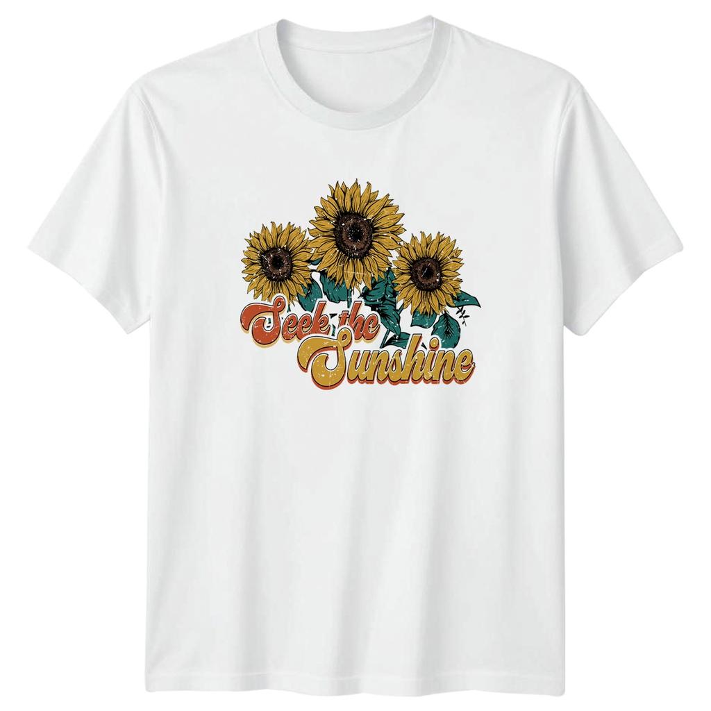 Seek The Sunshine Unisexs TShirt Floral Nature Gift For Her