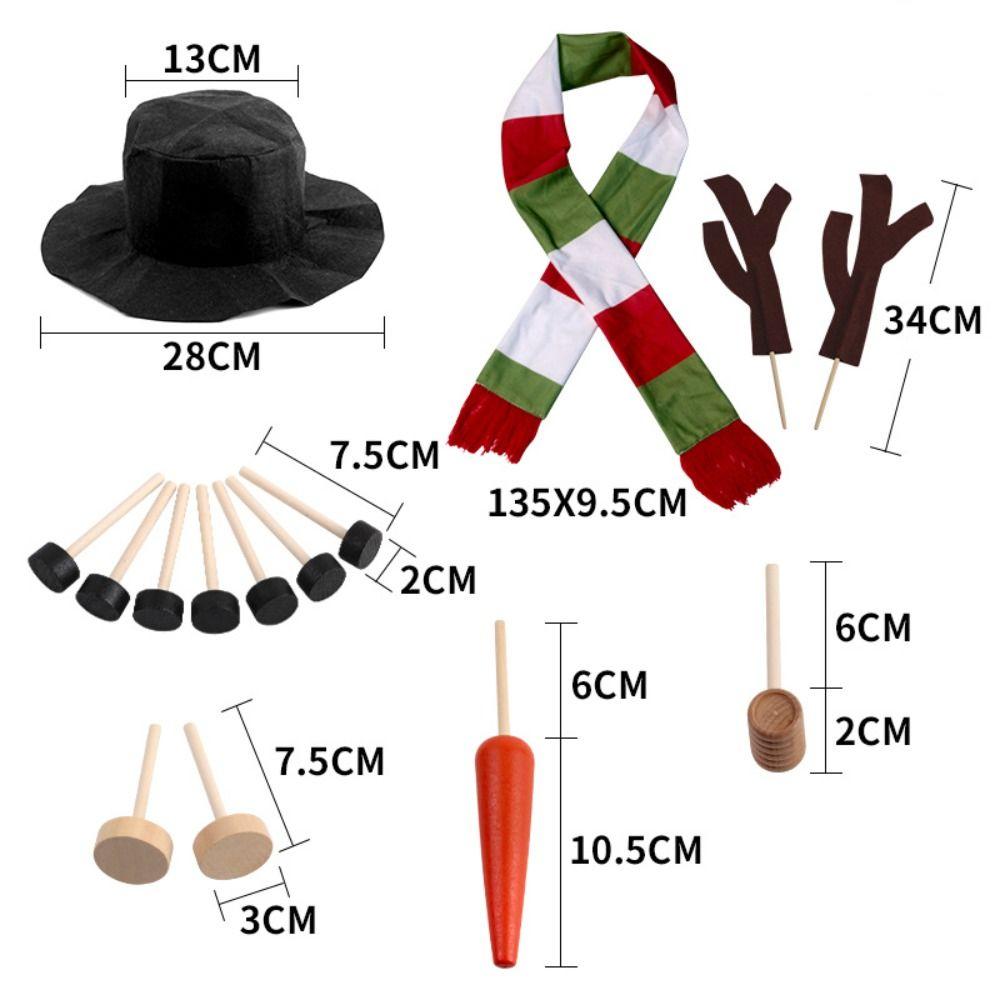 Scarf Snowman Dressing Making Kit Carrot Noses Christmas Snowman Kit Winter