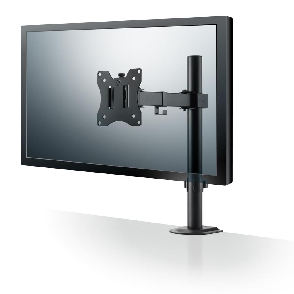 ELECOM Monitor Single Compatible with Inch VESA Arm, Short, 17-32 Monitors, Compatible, Black, DPA-SNS01BK