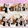 Black And White Demon Shaped Cartoon Plush Toy Doll For Children Gift