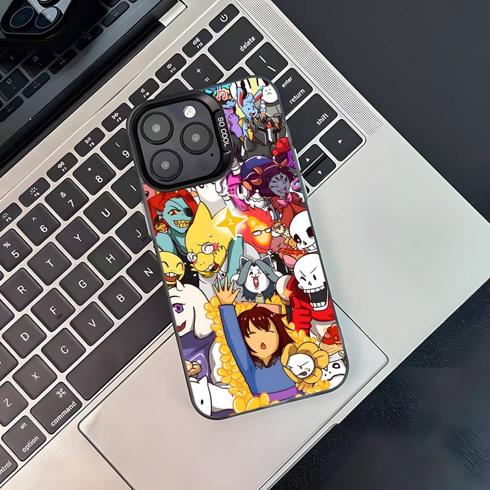 Чехол для телефона Game U-Undertale-es для iPhone 17,16,15,14,13,12,11,Pro,Max,Plus, Черный Матовый Ударопрочный Чехол