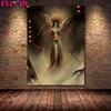 Beautiful and Charming Witch Wall Art Canvas Painting Goddess Surrealism Art Poster
