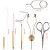 Fly Tying Tools Combo Kit Whip Finisher Bobbin Holder Bodkin Bobbin Threader for Fishing Lures