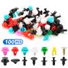 100pcs Universal Mixed Car Fastener Bumper Door Panel Fender Liner Clips Retainer