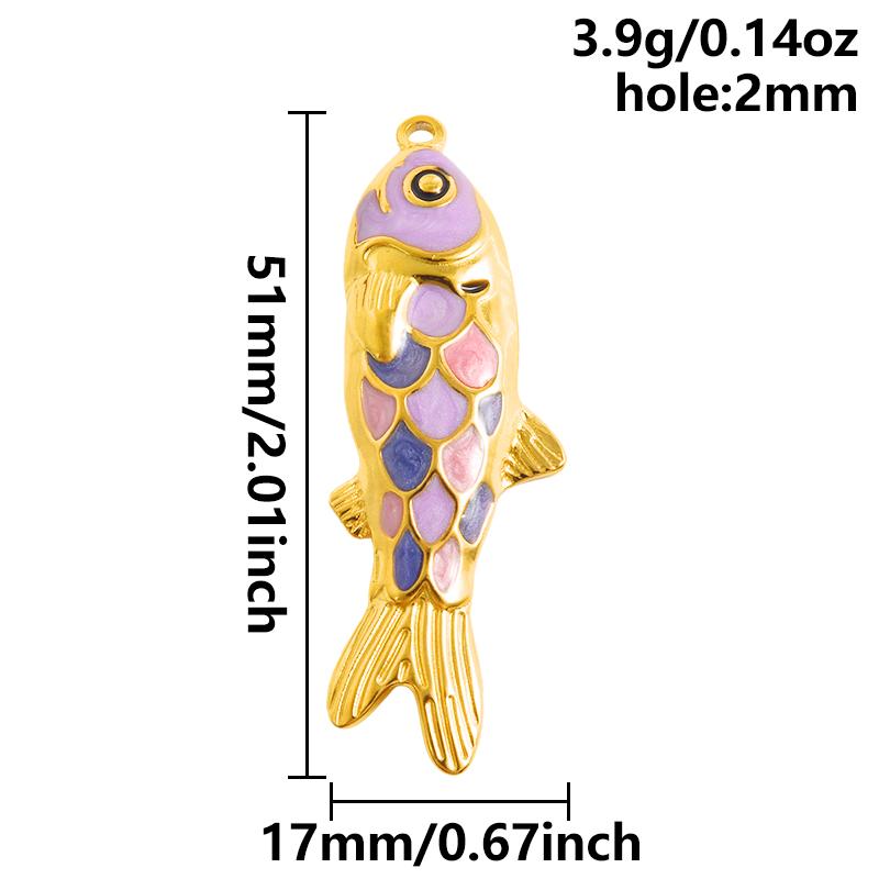 2pcs Red Lobster Crab Coral Real Gold Plated Stainless Steel Enamel Charm For Jewelry Making Supplies DIY Beach Necklace Pendant