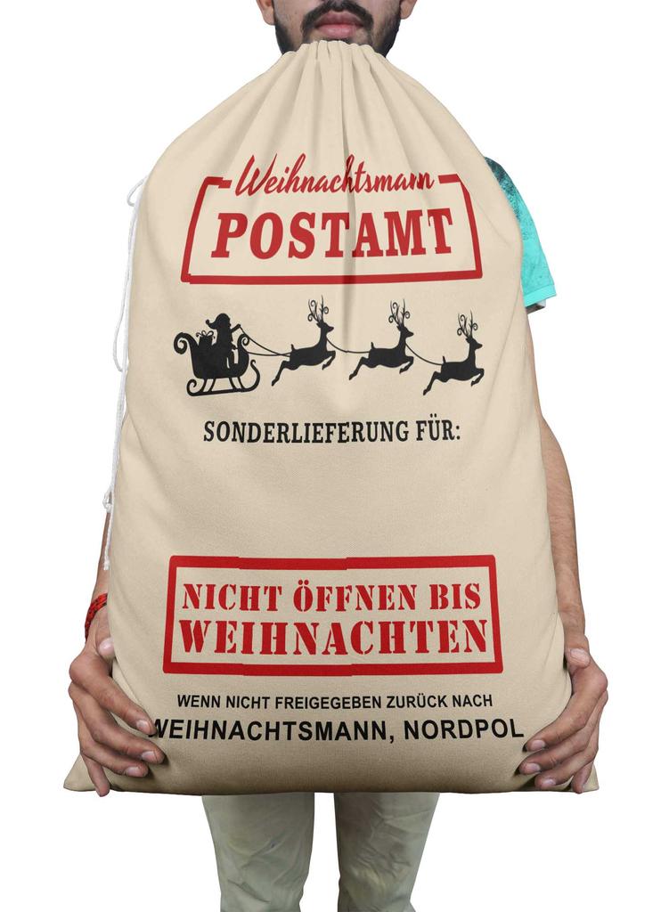 Printtoo 2 шт. Подарочный мешок Санты для детей, рождественские подарки, рождественский мешок, персонализированные сумки, большие 27x20 дюймов