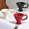 Inverted Triangle Handmade Coffee Cup Small Capacity Nordic Creative Personality Cup High-foot Light Luxury Ceramic Latte Cup Lace Flower