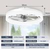 IRALAN Modern LED Ceiling Fan with Light Silent Motor with Remote Control Ceiling Lamps for Room Kitchen Living Room Lights