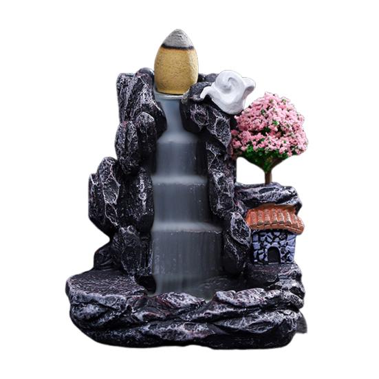 Курильница с обратным потоком, эффект водопада, держатель для благовоний Zen, конусная курильница с водопадом для медитации в домашнем офисе