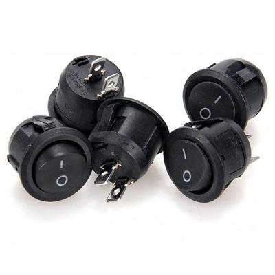 Stebela 5 шт. Мини-круглые лодочные тумблеры 12A/250V 2 контакта ВКЛ-Выкл Пластиковый кнопочный переключатель