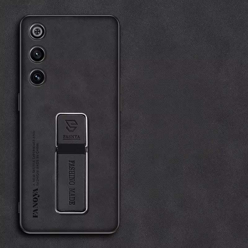 Для Redmagic 10 Air Sheepskin кожаный чехол для телефона ZTE Red Magic 10 Pro+ матовый силиконовый бампер KickStand держатель задняя крышка