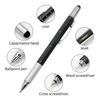 Aluminum Pen Tool Gadget Capaciative pen With Scale Replacement refill Flat-blade Screwdriver Ballpoint Pen Cross Screwdriver